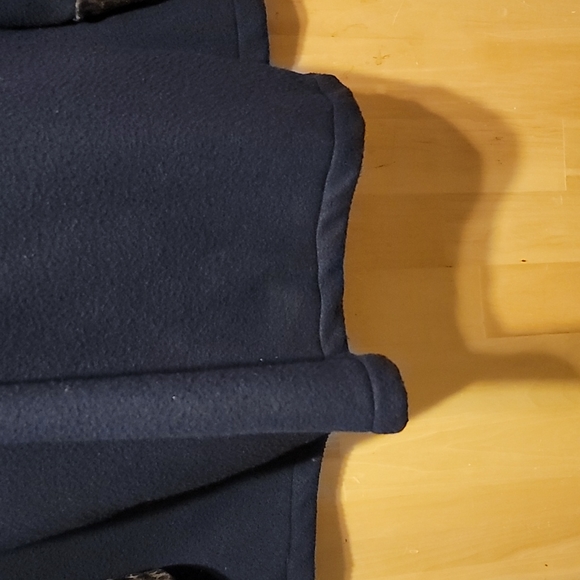 Black Lightweight Fleece coat with Leopard accent - Picture 7 of 7